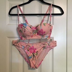 NWOT Betsey Johnson Swim strapless bikini set